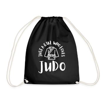 Judo Judoka Jiu Jitsu And Taekwondo Martial Arts - Drawstring Bag - black - Front