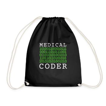 Medical Coder Coding VA Nurse And Clinical Coding - Turnbeutel - Schwarz - Vorne