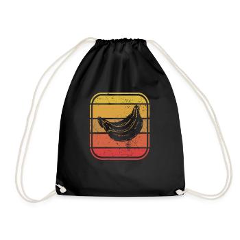 Banana Vegan Lover Retro Veggie Fruit Idée cadeau - Sac de sport léger - noir - Devant