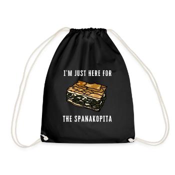 Spanakopita Cuisine grecque Grèce Grec - Sac de sport léger - noir - Devant