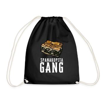 Spanakopita Cuisine grecque Grèce Grec - Sac de sport léger - noir - Devant