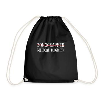 Sonographer Ultrasound Echography Sonography - Turnbeutel - Schwarz - Vorne