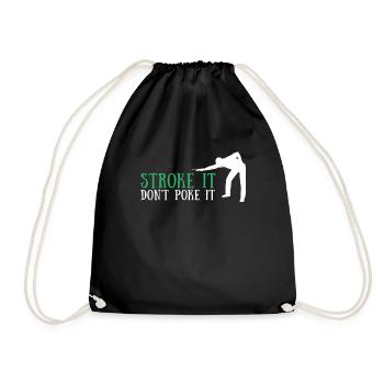 Pool Billiards Cue Sports And Snooker Tournament - Turnbeutel - Schwarz - Vorne