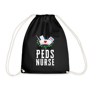 Pediatric Pediatrician Pediatrics Nurse Toddle - Drawstring Bag - black - Front