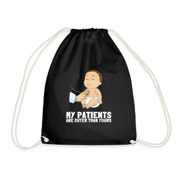 Pediatric Pediatrician Pediatrics Nurse Toddle - Drawstring Bag - black - Front