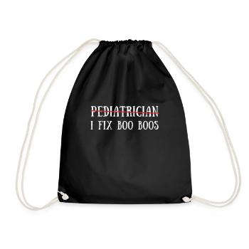 Pediatric Pediatrician Pediatrics Nurse Toddle - Drawstring Bag - black - Front