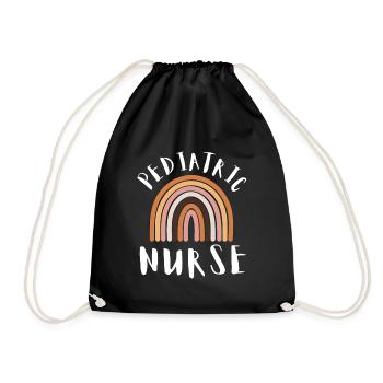 Pediatric Pediatrician Pediatrics Nurse Toddle - Drawstring Bag - black - Front