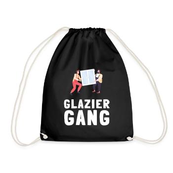 Glazier Glass Fitter And Glass Setter Window - Drawstring Bag - black - Front