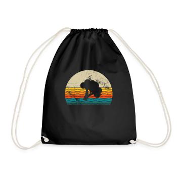 Broccoli Vegan Lover Retro Healthy Gift idea - Turnbeutel - Schwarz - Vorne