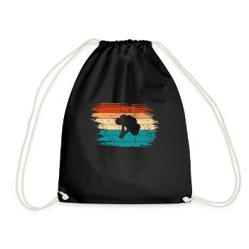Brocoli Vegan Lover Retro Healthy Idée cadeau - Sac de sport léger - noir - Devant
