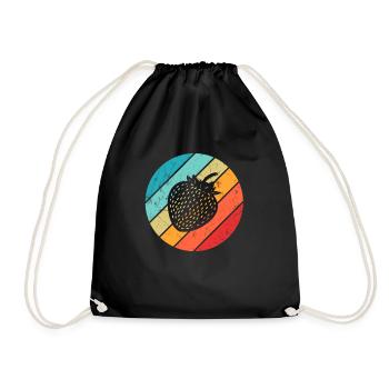 Strawberry Fruit Lover Retro Healthy Gift idea - Turnbeutel - Schwarz - Vorne
