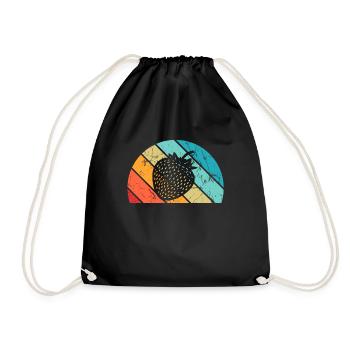 Strawberry Fruit Lover Retro Healthy Gift idea - Turnbeutel - Schwarz - Vorne
