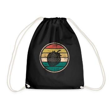 Strawberry Fruit Lover Retro Healthy Gift idea - Turnbeutel - Schwarz - Vorne