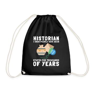 Research Historian Museum Curator And Archivist - Drawstring Bag - black - Front