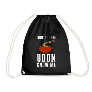 Udon Nouilles Japonaises Ramen Boîte de Nouilles Asiatiques - Sac de sport léger - noir - Devant