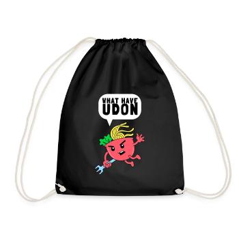 Udon Nouilles Japonaises Ramen Boîte de Nouilles Asiatiques - Sac de sport léger - noir - Devant