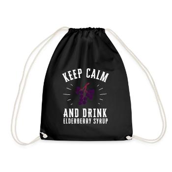 Elderberry Syrup Drink Flu Sambucus Homeopath - Turnbeutel - Schwarz - Vorne