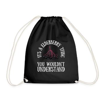 Elderberry Syrup Drink Flu Sambucus Homeopath - Turnbeutel - Schwarz - Vorne