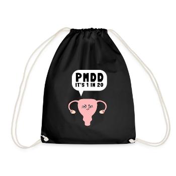 PMDD Awareness Premenstrual Syndrome Menstrual - Turnbeutel - Schwarz - Vorne