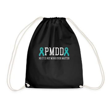 PMDD Awareness Premenstrual Syndrome Menstrual - Turnbeutel - Schwarz - Vorne