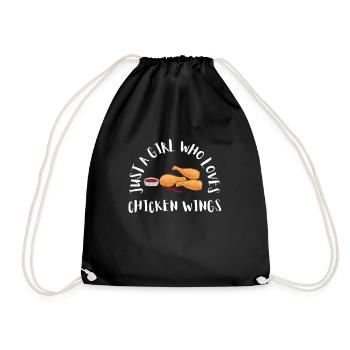 Chicken Wings Fried Chicken And Chicken Nuggets - Turnbeutel - Schwarz - Vorne