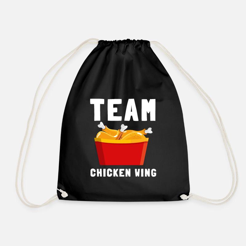 Chicken Wings Fried Chicken And Chicken Nuggets - Turnbeutel - Schwarz