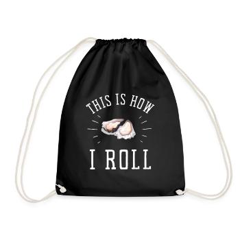 Oyster Shuck Shucking Seafood And Clam Digger - Drawstring Bag - black - Front
