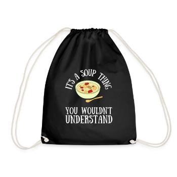Soupe en conserve Liquide Nourriture Cook Restaurant Gourmand - Sac de sport léger - noir - Devant