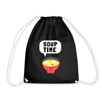 Soupe en conserve Liquide Nourriture Cook Restaurant Gourmand - Sac de sport léger - noir - Devant