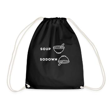 Soupe en conserve Liquide Nourriture Cook Restaurant Gourmand - Sac de sport léger - noir - Devant
