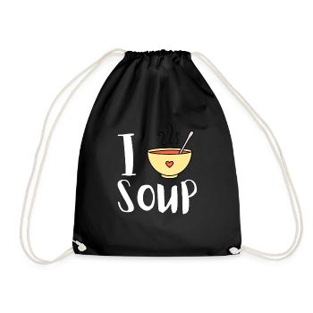 Soupe en conserve Liquide Nourriture Cook Restaurant Gourmand - Sac de sport léger - noir - Devant