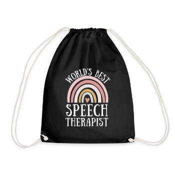 Speech Language Pathologist Speech Therapy SLP - Turnbeutel - Schwarz - Vorne