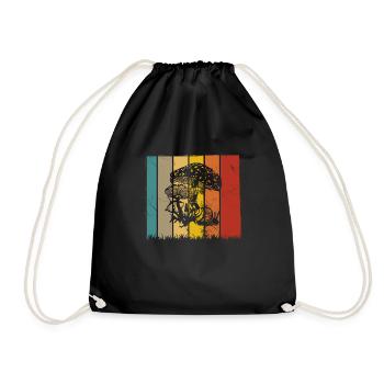 Champignon Champignons Amant Rétro Fungi Forest Idée cadeau - Sac de sport léger - noir - Devant
