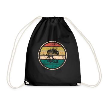 Champignon Champignons Amant Rétro Fungi Forest Idée cadeau - Sac de sport léger - noir - Devant