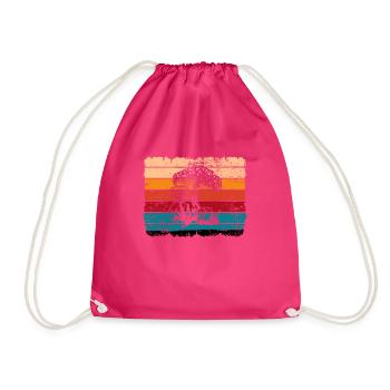 Champignon Champignons Amant Rétro Fungi Forest Idée cadeau - Sac de sport léger - fuchsia - Devant