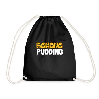 Banana Pudding Banana Bread Fruit Dessert Cooking - Drawstring Bag - black - Front