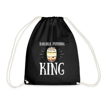 Banana Pudding Banana Bread Fruit Dessert Cooking - Drawstring Bag - black - Front