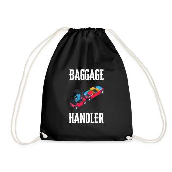 Baggage Handler Airfield Airport Worker - Turnbeutel - Schwarz - Vorne