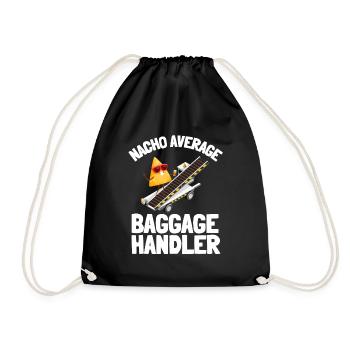 Baggage Handler Airfield Airport Worker - Turnbeutel - Schwarz - Vorne