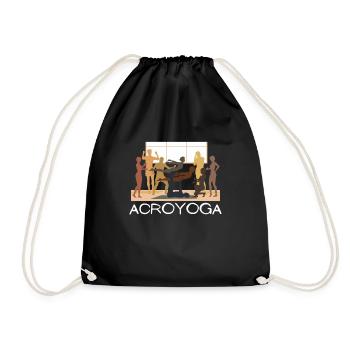 Acroyoga Manual Acro Yoga Yogi - Drawstring Bag - black - Front
