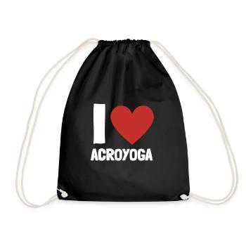 Acroyoga Manual Acro Yoga Yogi - Turnbeutel - Schwarz - Vorne