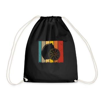 Lemon Fruit Lover Retro Lemonade Gift idea - Drawstring Bag - black - Front