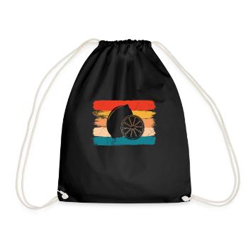 Lemon Fruit Lover Retro Lemonade Gift idea - Turnbeutel - Schwarz - Vorne