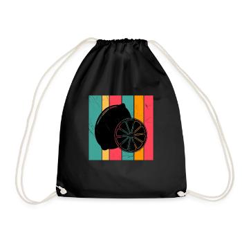 Lemon Fruit Lover Retro Lemonade Gift idea - Turnbeutel - Schwarz - Vorne