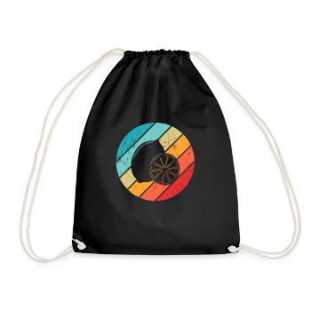 Lemon Fruit Lover Retro Lemonade Gift idea - Turnbeutel - Schwarz - Vorne
