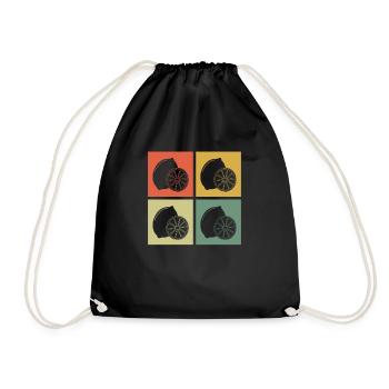 Lemon Fruit Lover Retro Lemonade Gift idea - Turnbeutel - Schwarz - Vorne