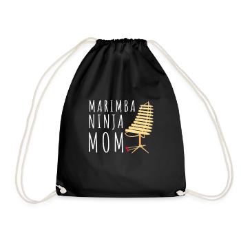 Vibraphone Mom Marimba Ninja And Mallet - Turnbeutel - Schwarz - Vorne