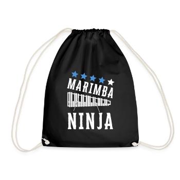 Vibraphone Mom Marimba Ninja And Mallet - Turnbeutel - Schwarz - Vorne