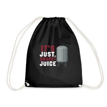 Organic Grape Juice Bottles - Turnbeutel - Schwarz - Vorne