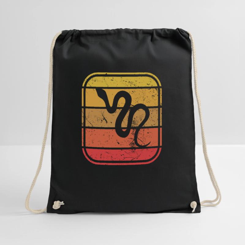 Snake Retro Reptile Python Gift idea Drawstring Bag